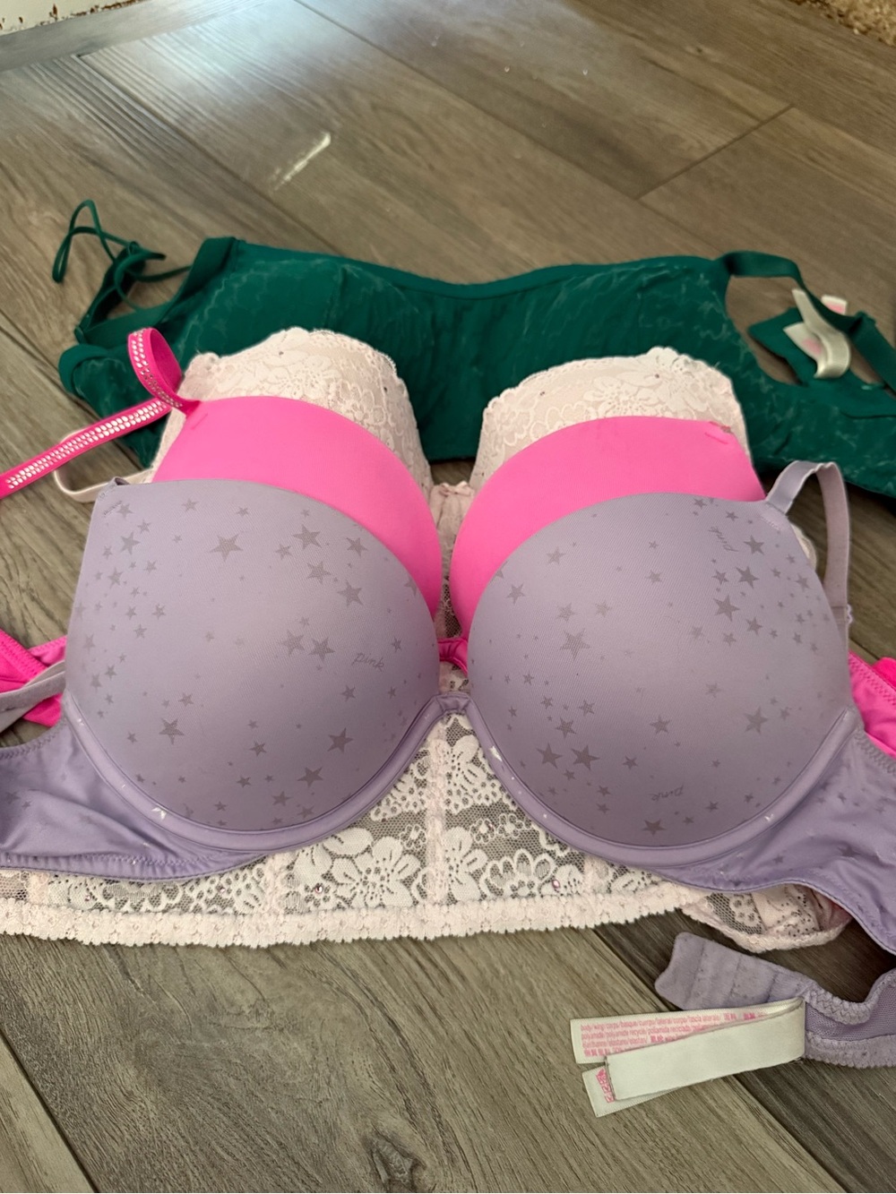 Victoria secret pink bra bundle 36B
